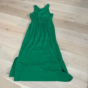 EUC Me+Em Gather Detail Midi Dress, Green/Clover Leaf, Sz 4